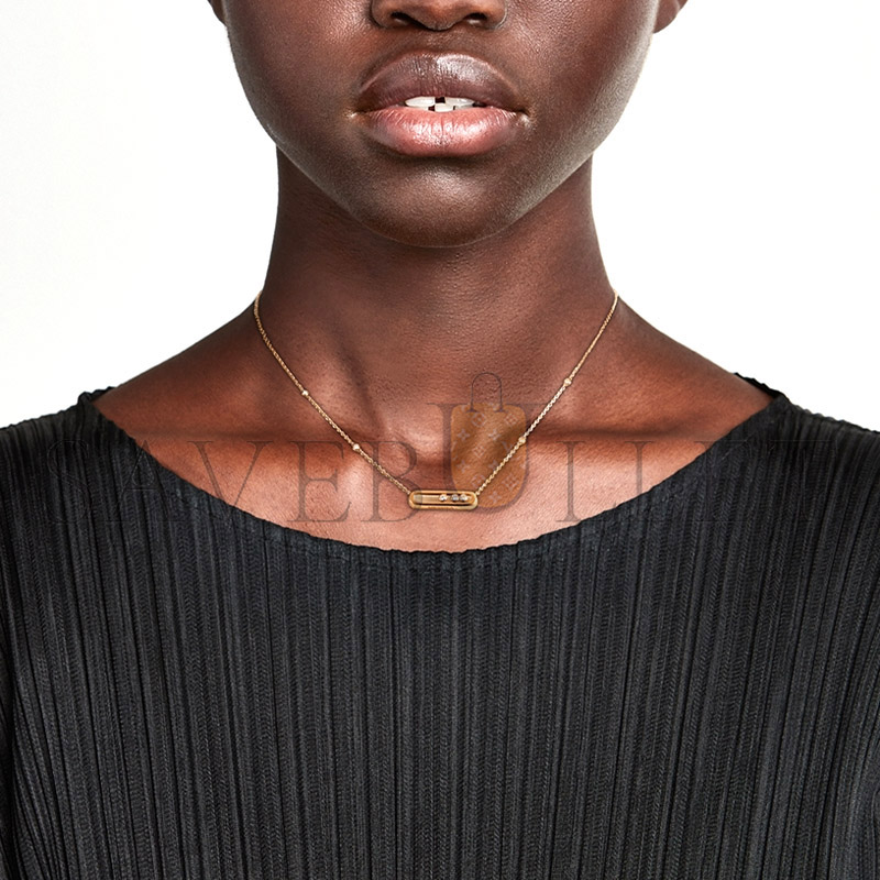 MESSIKA BABY MOVE 18K ROSE GOLD NECKLACE WITH DIAMONDS 